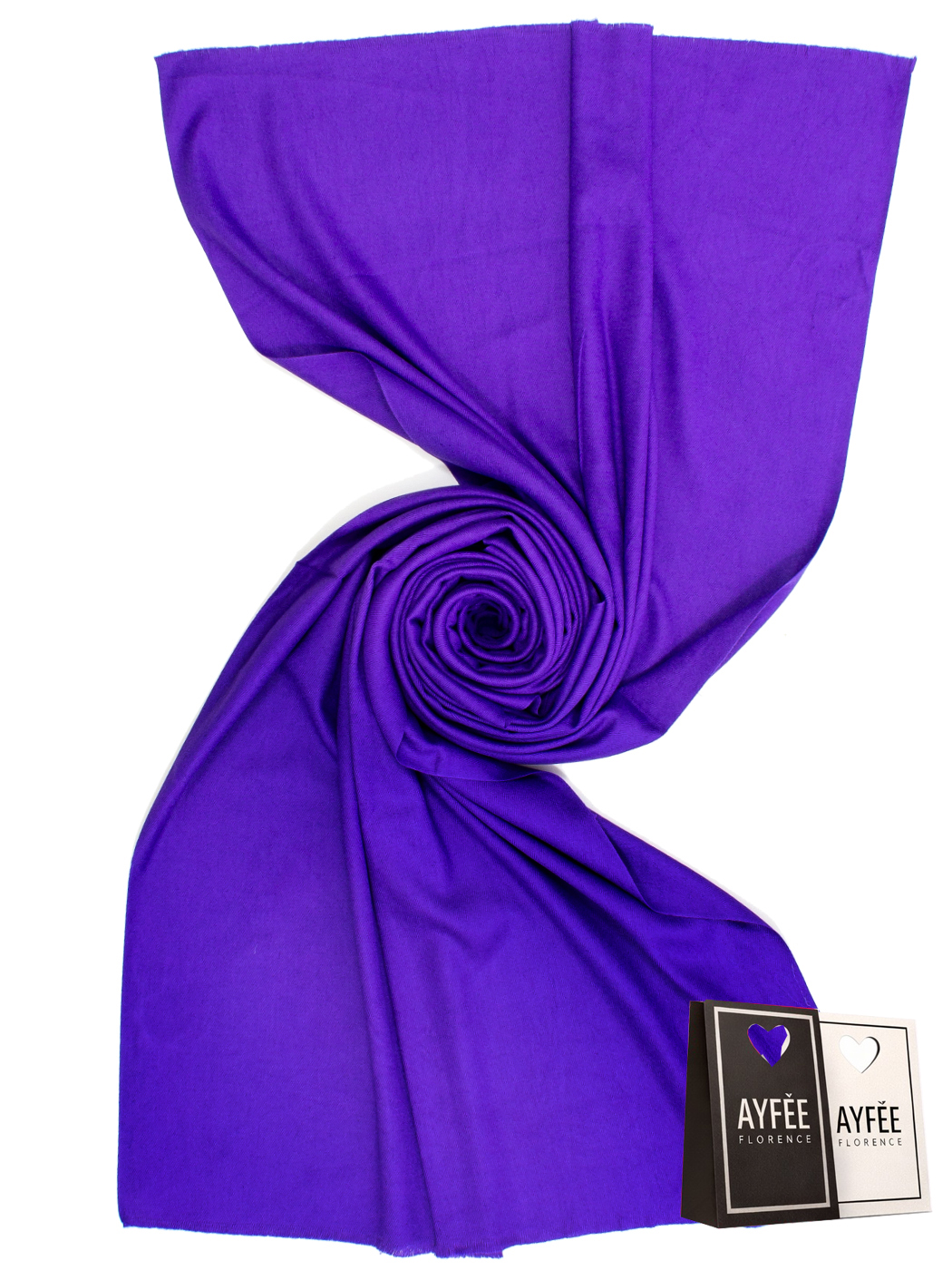 STOLA TINTA UNITA 75X185 100%VI MADE IN PRC         - PURPLE